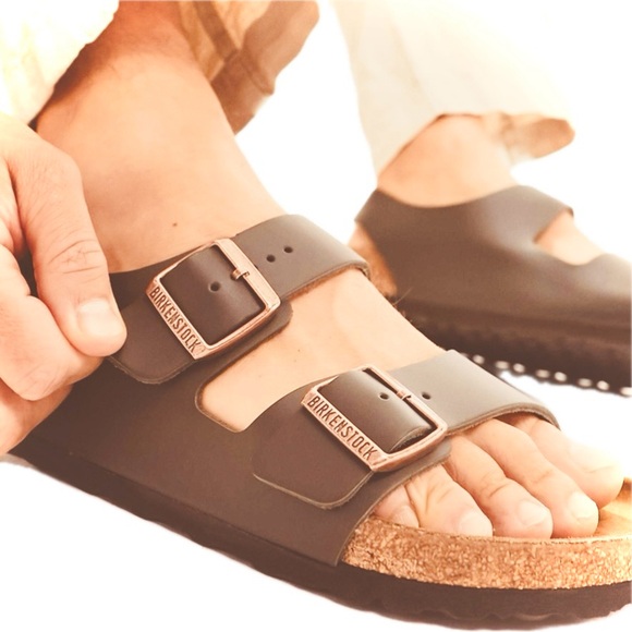 BIRKENSTOCK | M 12 / 45 | Milano Birko-Flor Sandals Cocoa Leather Copper Buckle main image 5